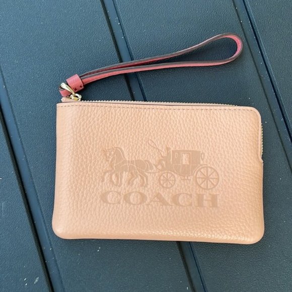 Coach Corner Zip Wristlet In Colorblock With Horse And Carriage NWT - Picture 4 of 16
